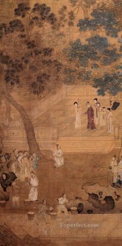 チェン・シュアン Painting - 徳のある母の古い中国の墨